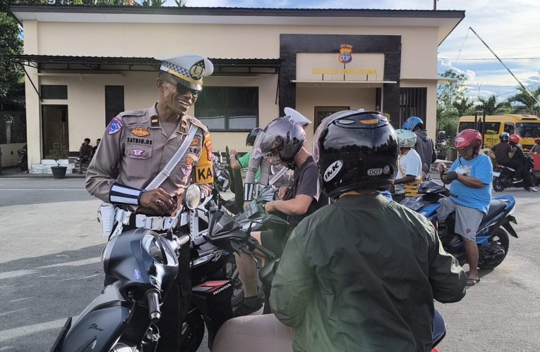 Satlantas Polres Nabire Gelar Razia Kendaraan dalam Operasi Patuh Noken 2025, 56 Pelanggar Terjaring