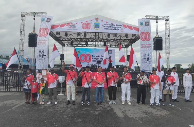 Gerakan 10 Juta Bendera Merah Putih Warnai Bulan Kemerdekaan di Papua Tengah