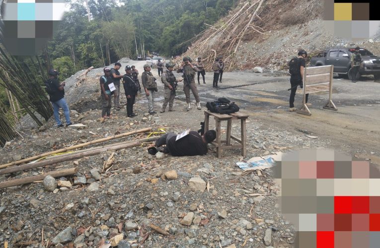 Satgas Damai Cartenz Gelar Rekonstruksi Kasus Pembunuhan Dua Brimob di Nabire